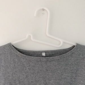 Gray Boatneck Top